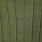 Set of Two Green and Gold Upholstered Velvet And Steel Wing Back Dining Side Chairs