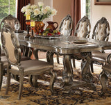 Set of Two Tufted Oak Upholstered Faux Leather And Solid Wood Dining Side Chairs