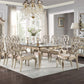 Set of Two Ivory and Champagne Upholstered Velvet And Solid Wood Dining Side Chairs