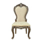 Set of Two Gray and Oak Upholstered Chenille And Solid Wood Dining Side Chairs
