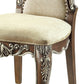 Set of Two Gray and Oak Upholstered Chenille And Solid Wood Dining Side Chairs