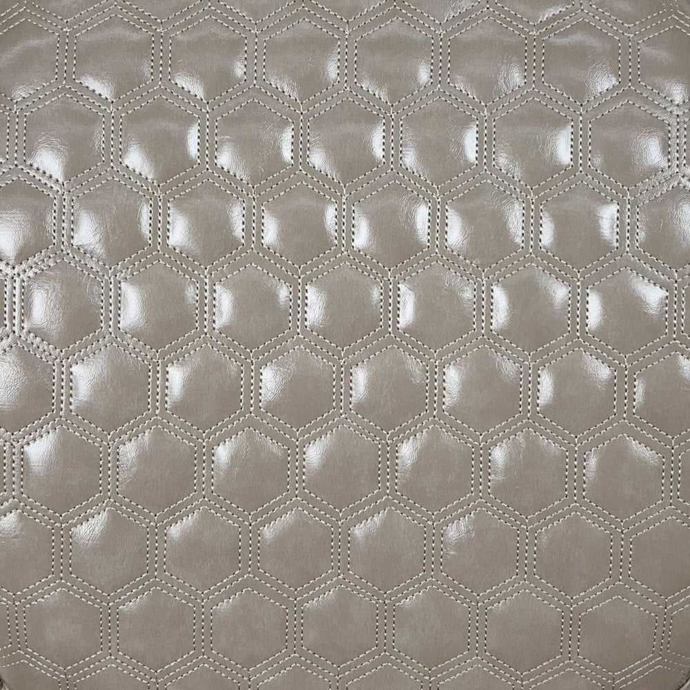 Set of Two Gray and White Upholstered Faux Leather And Solid Wood King Louis Back Dining Arm Chairs