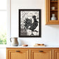 Faith Family Farming Rooster Black Framed Wall Art