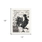 Faith Family Farm Rooster White Framed Wall Art