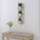 Gold And White Metal 10 Ounce Oval Wall Planter