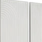 Set of Two White Metal Abstract Hanging Dimensional Sculptures