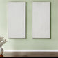 Set of Two White Metal Abstract Hanging Dimensional Sculptures