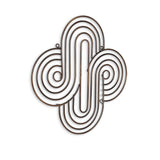 20" X 20" Bronze Metal Abstract Geometric Hanging Dimensional Sculpture