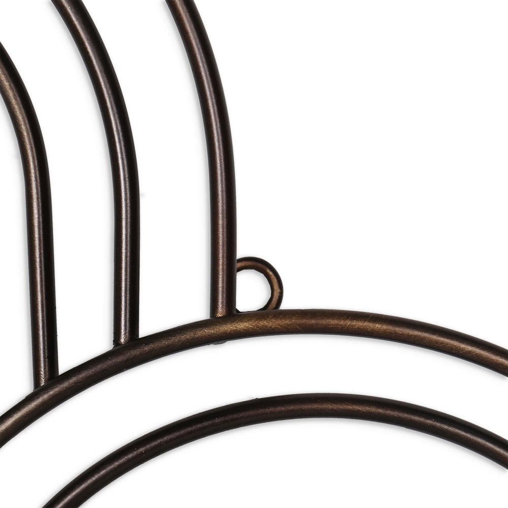 20" X 20" Bronze Metal Abstract Geometric Hanging Dimensional Sculpture