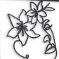 20" X 14" Black Metal Abstract Female Face Hanging Dimensional Sculpture
