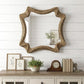 38" Brown Abstract Floating Rope Framed Accent Mirror