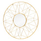 32" Gold Metal Round Accent Mirror