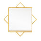 24" Gold Metal Geo Square Accent Mirror