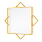 24" Gold Metal Geo Square Accent Mirror