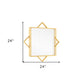 24" Gold Metal Geo Square Accent Mirror