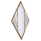 38" Brass And Silver Mixed Metal Diamond Accent Mirror