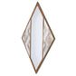 38" Brass And Silver Mixed Metal Diamond Accent Mirror