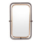 28" Black And Gold Metal Tilting Accent Mirror