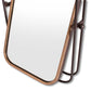 28" Black And Gold Metal Tilting Accent Mirror
