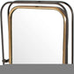 28" Black And Gold Metal Tilting Accent Mirror