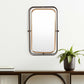 28" Black And Gold Metal Tilting Accent Mirror