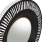 36" Black Metal Round Pierced Accent Mirror