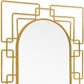 36" Gold Metal Geometric Oval Accent Mirror