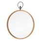 30" Bronze Round Metal Framed Accent Mirror