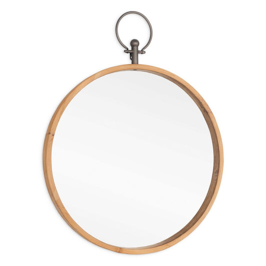 30" Bronze Round Metal Framed Accent Mirror