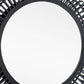 31" Black Bamboo Pierced Round Accent Mirror