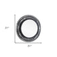 31" Black Bamboo Pierced Round Accent Mirror