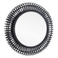31" Black Bamboo Pierced Round Accent Mirror