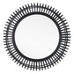 31" Black Bamboo Pierced Round Accent Mirror
