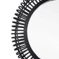 31" Black Bamboo Pierced Round Accent Mirror