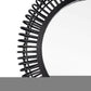 31" Black Bamboo Pierced Round Accent Mirror