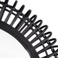 31" Black Bamboo Pierced Round Accent Mirror