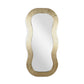 48" Gold Wood Abstract Accent Mirror