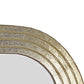48" Gold Wood Abstract Accent Mirror