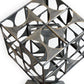 20" Gray Metal Geo Cube Tabletop Sculpture