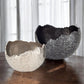 Set of Two Gray And Silver Aluminum Decorative Bowls