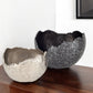 Set of Two Gray And Silver Aluminum Decorative Bowls