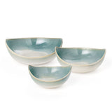 Set of Three Blue And White Ceramic Decorative Bowl