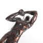 17" Bronze Resin Pole Vaulting Man Tabletop Sculpture