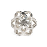 5" Silver Aluminum Geo Orb Tabletop Sculpture