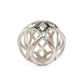5" Silver Aluminum Geo Orb Tabletop Sculpture