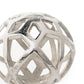 5" Silver Aluminum Geo Orb Tabletop Sculpture