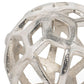 5" Silver Aluminum Geo Orb Tabletop Sculpture