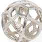 5" Silver Aluminum Geo Orb Tabletop Sculpture