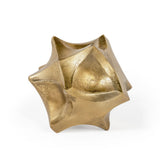 5" Gold Aluminum Faceted Orb Tabletop Sculpture