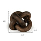 10" Brown Solid Wood Tabletop Sculpture